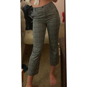 Grey plaid pants